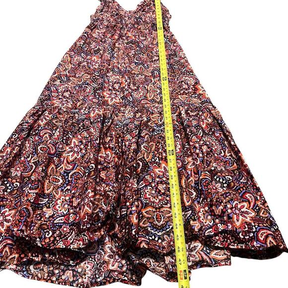JASON WU Floral Halter Cut Out Back Tiered Maxi Dress Size L - Picture 9 of 12